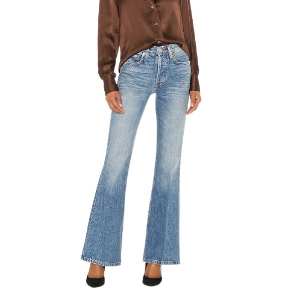 RE/DONE High Break Flare Jean Vintage Blue - Picture 1 of 15